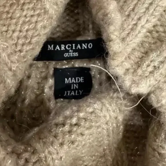 NWT $170 MARCIANO By GUESS ITALY LIMITED EDITION  Wool-Blend Chain Sweater sz L - Picture 3 of 8